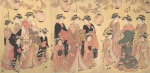 Yoshiwara-paraati syksyllä, n. 1793.