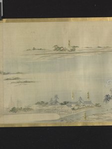 Três Deuses da Boa Sorte em um Passeio de Prazer (tinta e cores claras sobre papel) finlandês tekijältä Hosoda Eishi