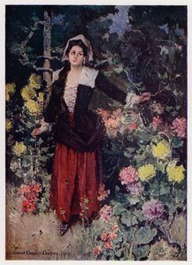 Henry Wadsworth Longfellowin kuvitus Evangelinelle, A Tale of Arcadie (värilitho)
