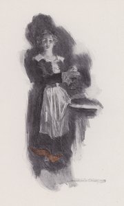 Kuvitus Evangelinelle, Tarina Arcadiesta, kirjoittanut Henry Wadsworth Longfellow (litho) tekijältä Howard Chandler (after) Christy