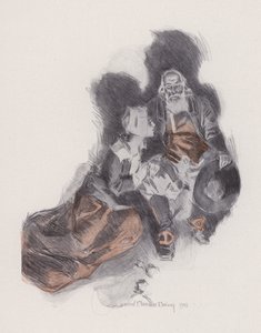 Kuvitus Evangelinelle, Tarina Arcadiesta, kirjoittanut Henry Wadsworth Longfellow (litho)