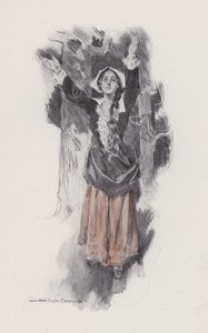Kuvitus Evangelinelle, Tarina Arcadiesta, kirjoittanut Henry Wadsworth Longfellow (litho)