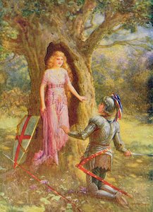 Kaunis nuori tyttö astui ulos St. Denis of France ja Fair Eglantine
