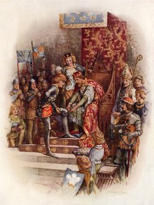 Edward, musta prinssi ja sukkanauhan ritarikunta (väri litho) tekijältä Howard Davie