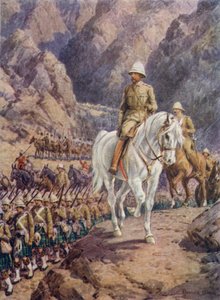Lord Roberts, maaliskuussa Kandahariin (värilitho) tekijältä Howard Davie
