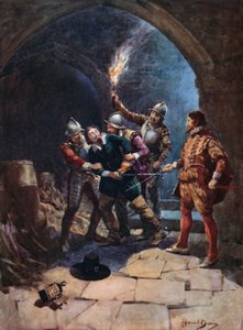 Guy Fawkesin pidätys (väri litho)