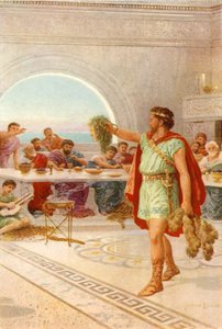"Sitten Perseus nosti Gorgonin pään" (väri litho) tekijältä Howard Davie