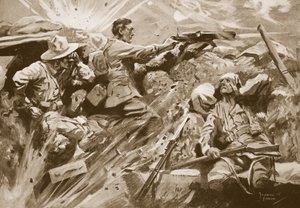 Private Cooke jatkaa konekiväärin ampumista sen jälkeen, kun jokainen aseryhmän jäsen oli kuollut tai haavoittunut