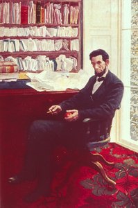 Abraham Lincolnin muotokuva (väri litho)
