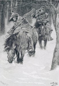 Traveling in Frontier Days, kuvitus Edmund Kirken teoksesta "The City of Cleveland", pubi. Harper