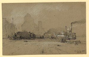 Piirros, Mississippi-joella St. Louisissa, 1887. tekijältä Howard Russell Butler