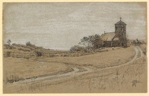 Piirustus, maisema, 1880-90 tekijältä Howard Russell Butler