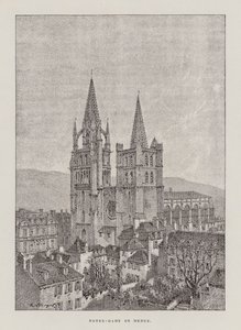Notre-Dame De Mende (kaiverrus) tekijältä Hubert Clerget