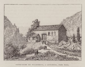 Notre-Dame De Villeneuve, A Lourieres, Pres Foix (kaiverrus) tekijältä Hubert Clerget