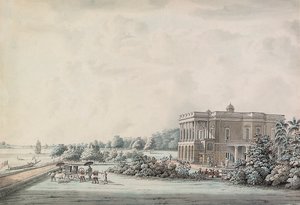 Lady Teignmouthin puutarhatalo Hooghlyn rannalla, Kalkutassa, vuoden 1797 jälkeen tekijältä Hubert Cornish