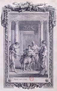Cinna eli Augustuksen armo, Pierre Corneillen (1606-1684) tragedia, Gravelotin kaiverrus (1699-1773)