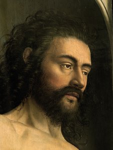 Yksityiskohta Adamista Gentin alttaritaulun vasemmasta siivestä tekijältä Hubert & Jan van (1390 1441) Eyck