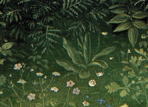Yksityiskohta Mystisen Karitsan palvonnasta Gentin alttaritaulun keskipaneelista (öljy paneelille) tekijältä Hubert & Jan van (1390 1441) Eyck