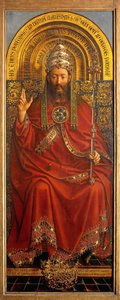 Isä Jumala, Gentin alttaritaulun keskustaulu tekijältä Hubert & Jan van (1390 1441) Eyck