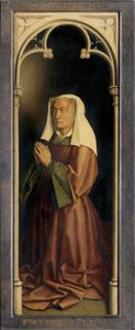 Lysbette Borluut, yksityiskohta Gentin alttaritaulusta, suljettu (öljy paneelissa) tekijältä Hubert & Jan van (1390 1441) Eyck