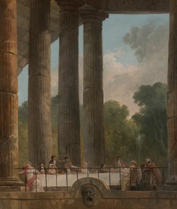 Juhla temppelin raunioilla tekijältä Hubert Robert