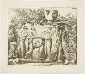 Antiikki Bas Relief tekijältä Hubert Robert