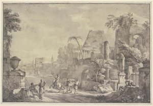 Sankarillinen maisema tekijältä Hubert Robert