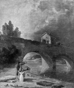Maisema ja silta tekijältä Hubert Robert