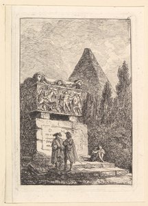 Sarkofagi.n.d. tekijältä Hubert Robert