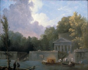 Puistokohtaus tekijältä Hubert Robert
