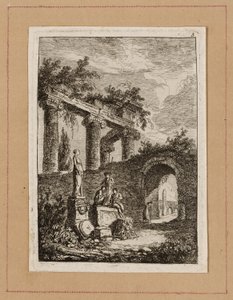 Kolmas levy iltaisilta Roomassa tekijältä Hubert Robert