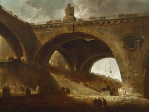 Vanha silta tekijältä Hubert Robert