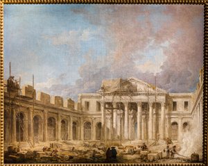 Rakenteilla oleva kirurgian koulu tekijältä Hubert Robert