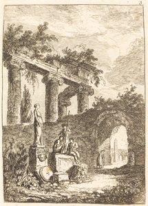 Patsas ennen raunioita tekijältä Hubert Robert