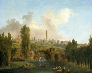 Näkymä Mérévillen puistoon, noin 1790