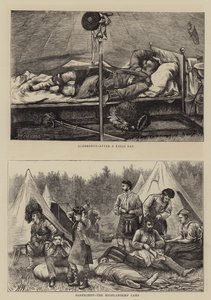 Aldershot, ylämaalaisten leiri tekijältä Hubert von Herkomer