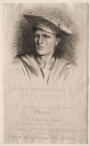 Nuoren miehen päällikkö, 1881. tekijältä Hubert von Herkomer