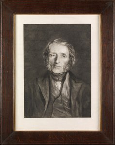 Ruskinin muotokuva (mezzotint) tekijältä Hubert von Herkomer