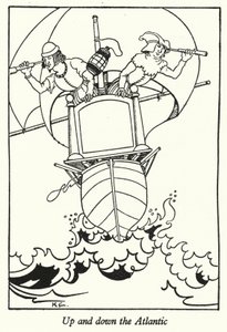 Ylös ja alas Atlantilla (litho) tekijältä Hugh Chesterman