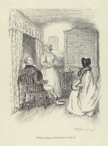 Kuvitus George Eliotin kirjaan Amos Barton. tekijältä Hugh Thomson