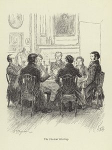 Kuvitus George Eliotin kirjaan Amos Barton. tekijältä Hugh Thomson