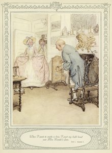 Kuvitus Goldsmithin teokseen She Stoops to Conquer