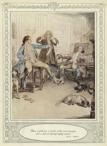 Kuvitus Goldsmithin teokseen She Stoops to Conquer
