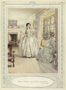 Kuvitus Goldsmithin teokseen She Stoops to Conquer