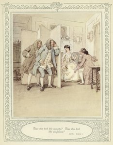 Kuvitus Goldsmithin teokseen She Stoops to Conquer