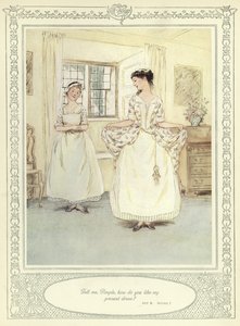 Kuvitus Goldsmithin teokseen She Stoops to Conquer (Hän pyrkii valloittamaan)