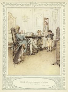 Kuvitus Goldsmithin teokseen She Stoops to Conquer (Hän pyrkii valloittamaan) tekijältä Hugh Thomson