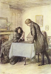 George Eliotin Janetsin katumuksen kuvitus. tekijältä Hugh Thomson