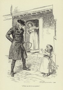 Kuvitus George Eliotin teokseen Mr Gilfils Love Story (George Eliot) tekijältä Hugh Thomson