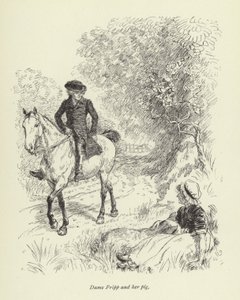 Kuvitus George Eliotin teokseen Mr Gilfils Love Story (George Eliot) tekijältä Hugh Thomson